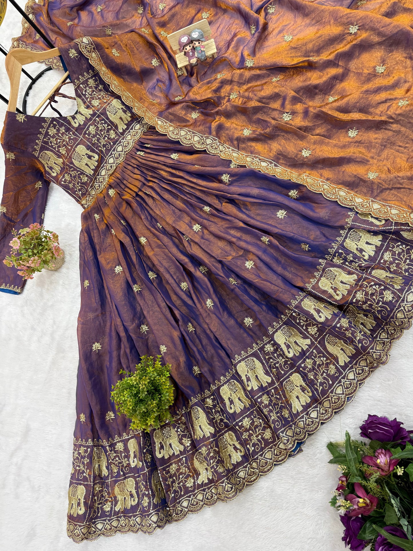 Purple Amethyst Royale Anarkali Gown Set