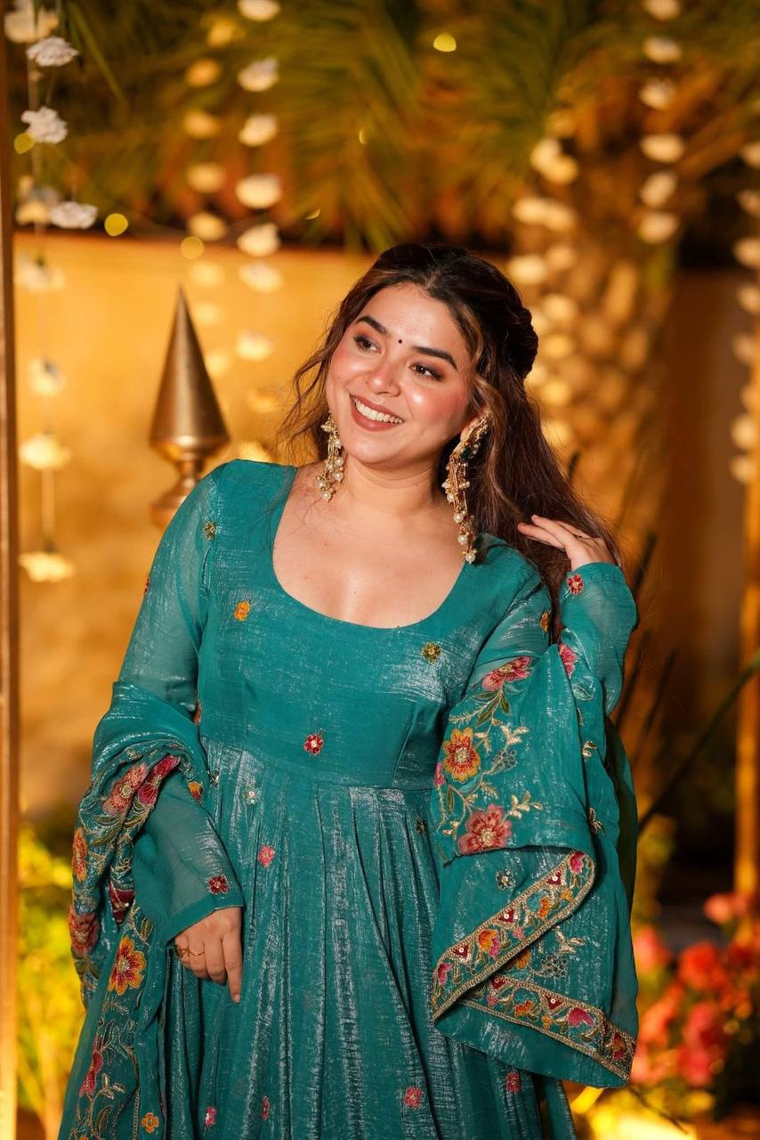 Rama Soft Crunchy Silk Anarkali Suit Set