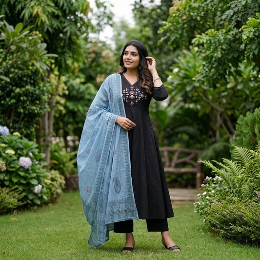Timeless Contrast: Where Classic Black Meets Soft Serenity