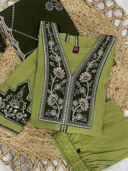 Pista Roman Silk Anarkali Kurti Set