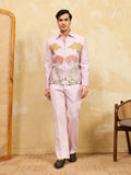 Elegant Pink Bomber Jacket with Pant for Men's