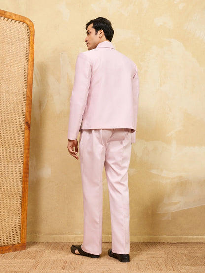 Elegant Pink Bomber Jacket with Pant for Men's