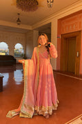 Blush Pink Georgette Anarkali Suit Set