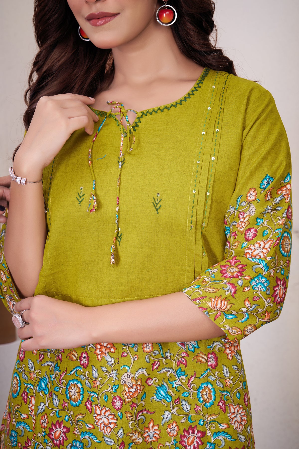 Lemon Yellow Pure Cotton Printed Co-Ord Set