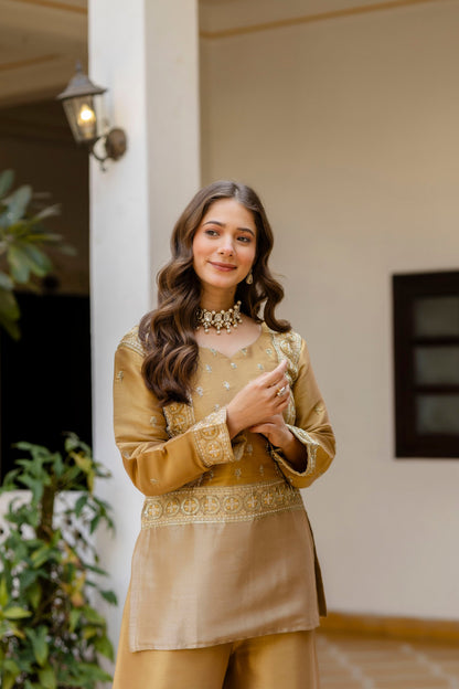 Golden Zari Banarasi Royale Palazzo Set