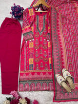 Very Delightful Premium Silk Handwork Suit Set for Women