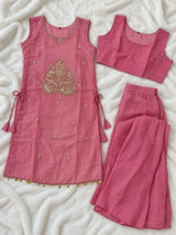 Blush Rose Pink Embroidered Co-Ord Set