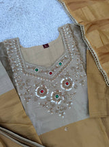 Golden Silver Banarasi Viscose 3 Piece Palazzo Set