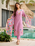 Baby Pink Viscose Gadhwal Embroidered Kurta Pant Dupatta Set