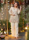 Heavy Crepe Silk Embroidered Kurta Pant Set