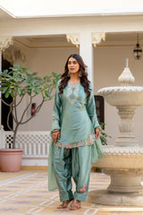 Pista Embroidered Designer Suit Set