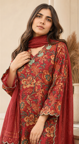 Pure Cotton Printed Suit Set for Women with Dupatta