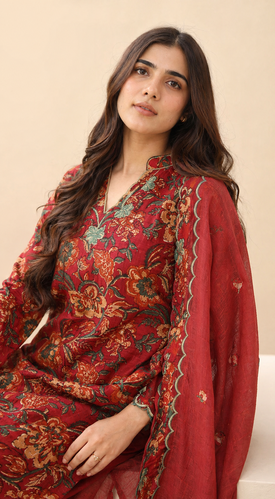 Pure Cotton Printed Suit Set for Women with Dupatta