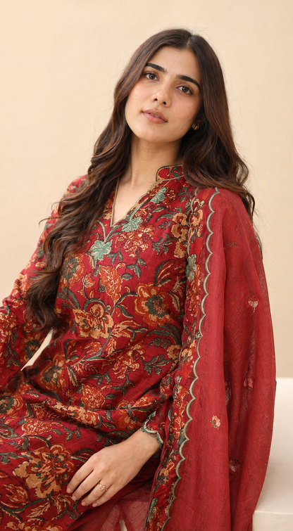 Pure Cotton Printed Suit Set for Women with Dupatta