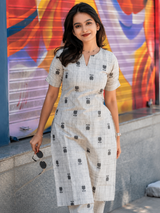 Grey Linen Pure Cotton 2 Piece Set