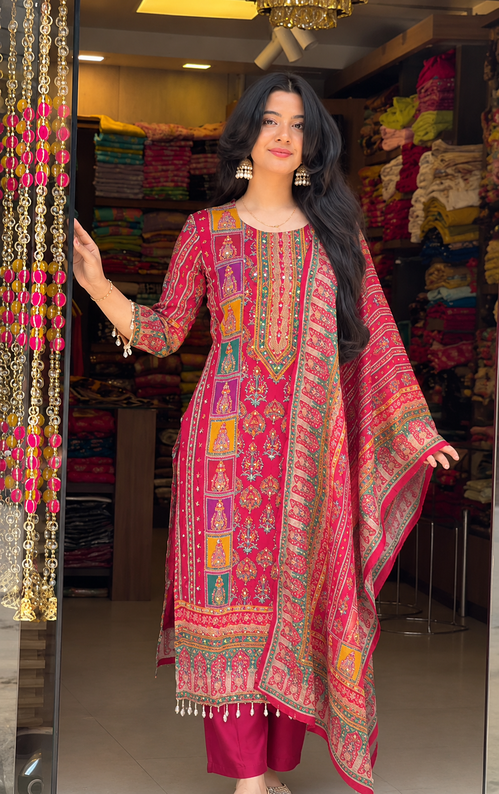 Very Delightful Premium Silk Handwork Suit Set for Women