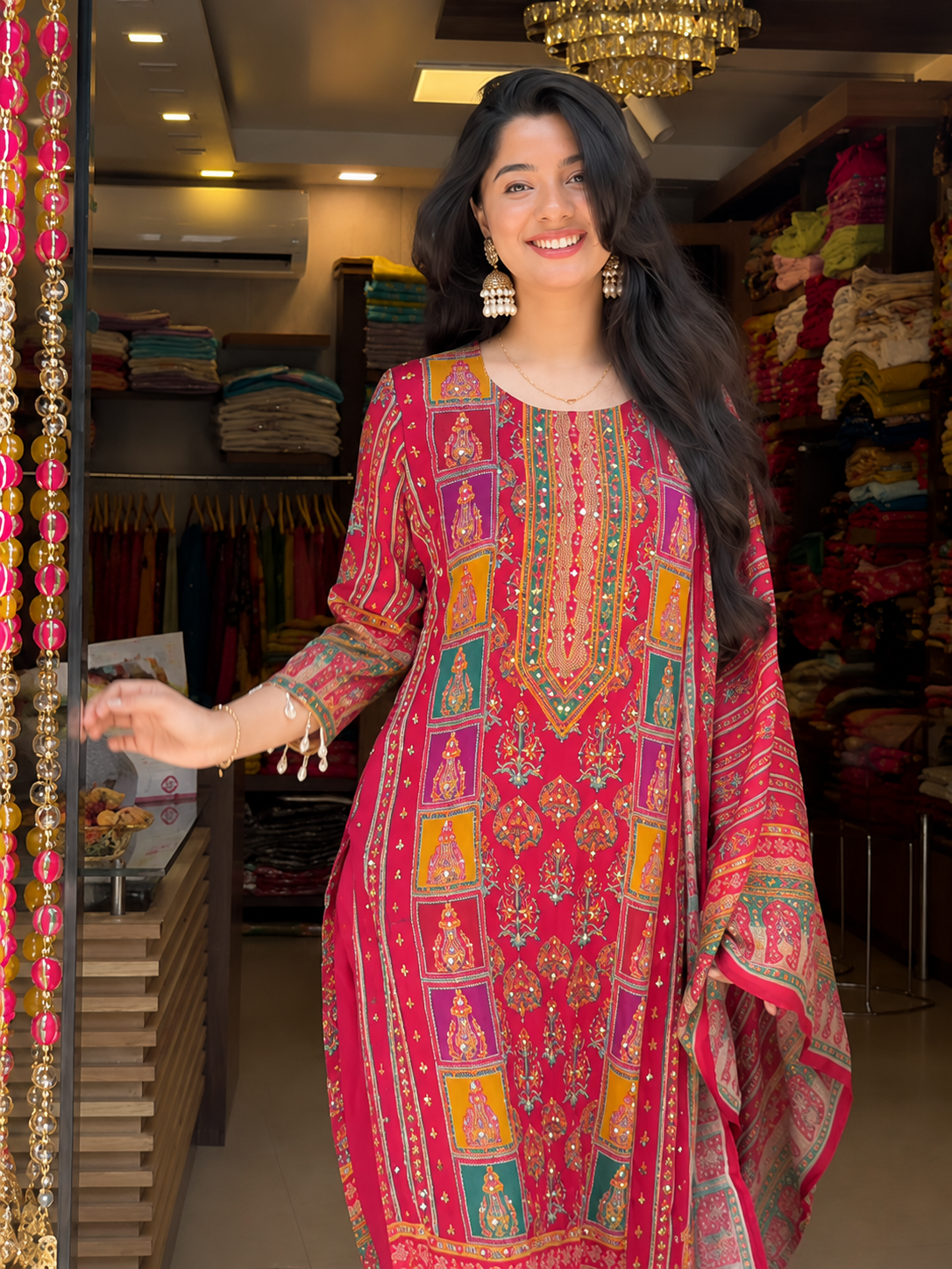 Very Delightful Premium Silk Handwork Suit Set for Women
