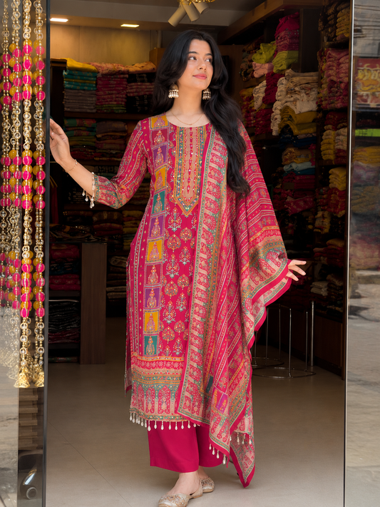 Very Delightful Premium Silk Handwork Suit Set for Women