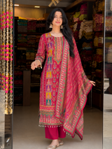 Very Delightful Premium Silk Handwork Suit Set for Women