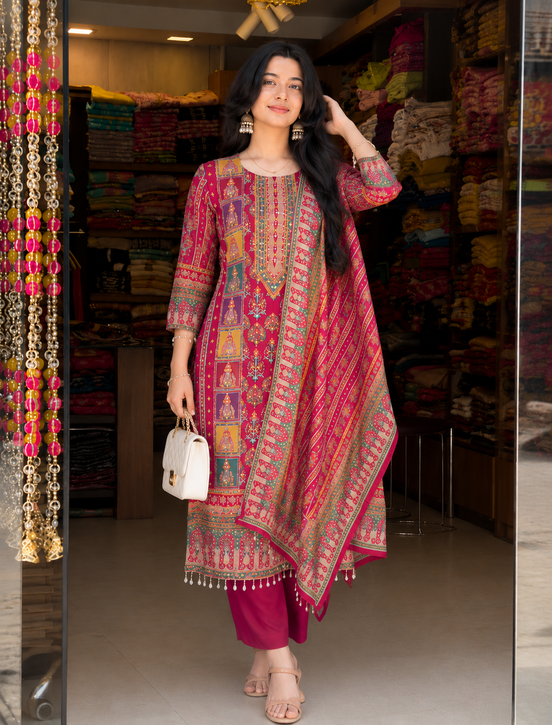 Very Delightful Premium Silk Handwork Suit Set for Women