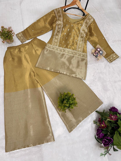 Golden Zari Banarasi Royale Palazzo Set