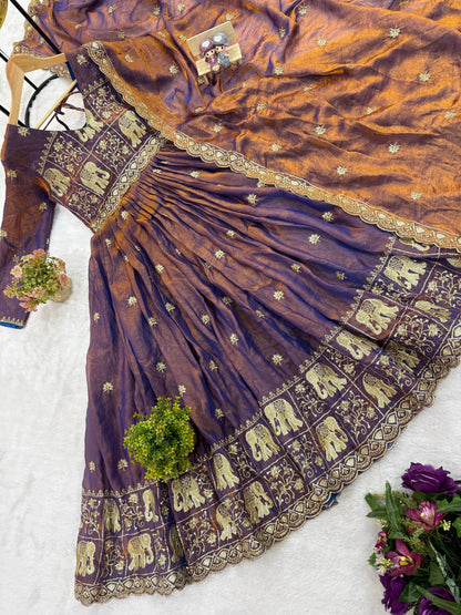 Purple Amethyst Royale Anarkali Gown Set