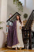 Ivory Sapphire Ruffle Gown with Dupatta Set