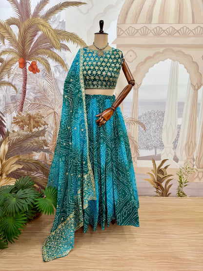 Rama Bloom Royale Georgette Lehenga Set