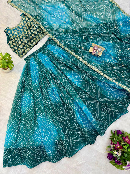 Rama Bloom Royale Georgette Lehenga Set