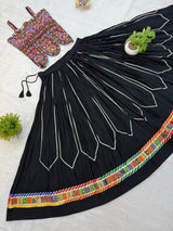 Noor Black Kutchi Embroidered Lehenga Set