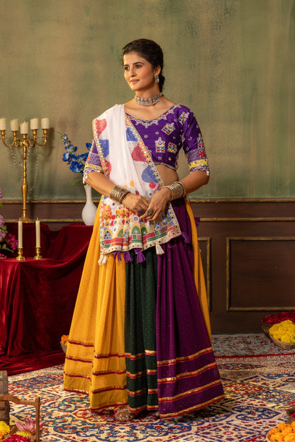 Rainbow Mirror Royale Lehenga Set