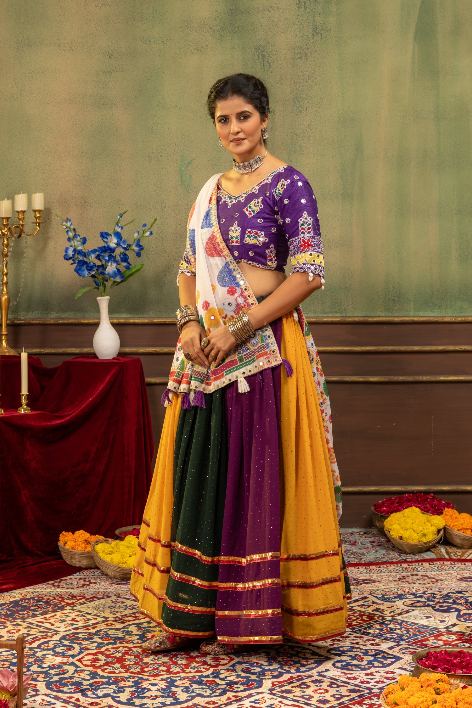 Rainbow Mirror Royale Lehenga Set