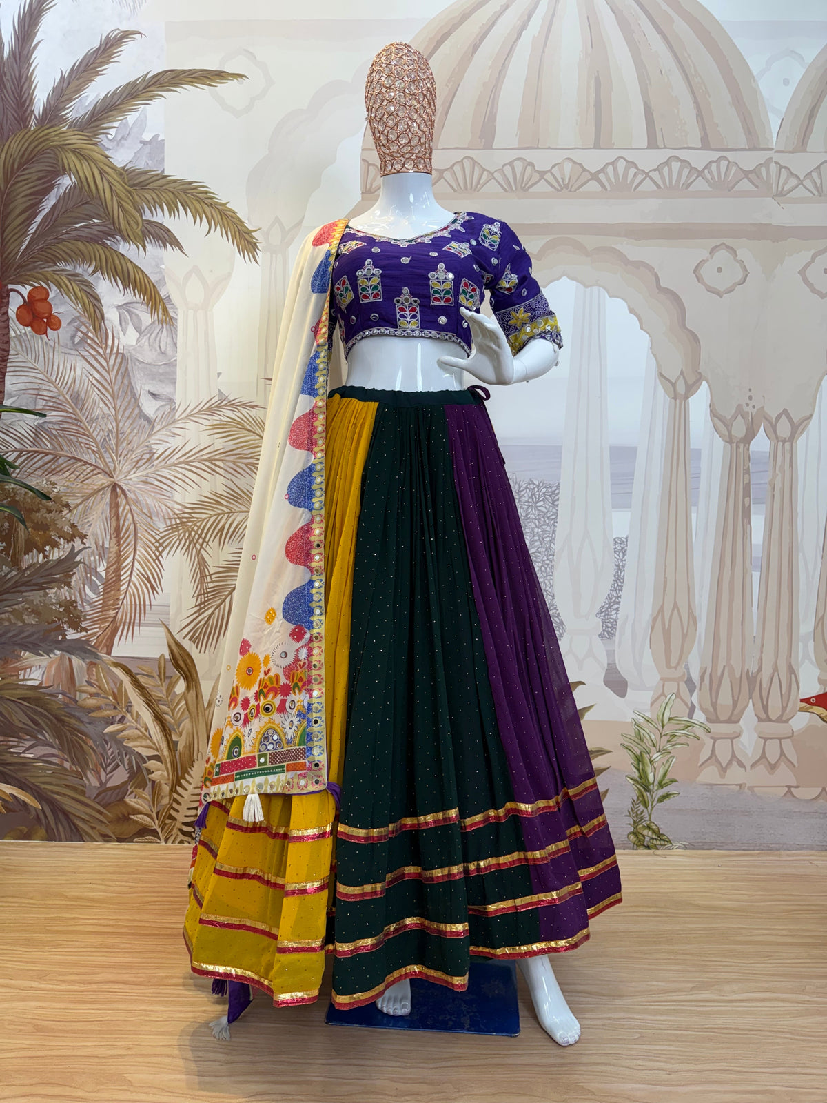 Rainbow Mirror Royale Lehenga Set