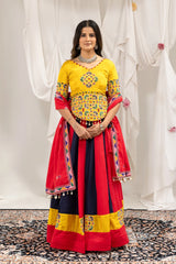Crimson Midnight Mirror Lehenga Set