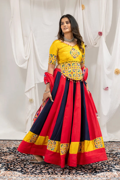 Crimson Midnight Mirror Lehenga Set
