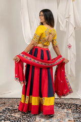 Crimson Midnight Mirror Lehenga Set