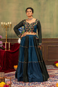 Midnight Noir Embroidered Lehenga Set