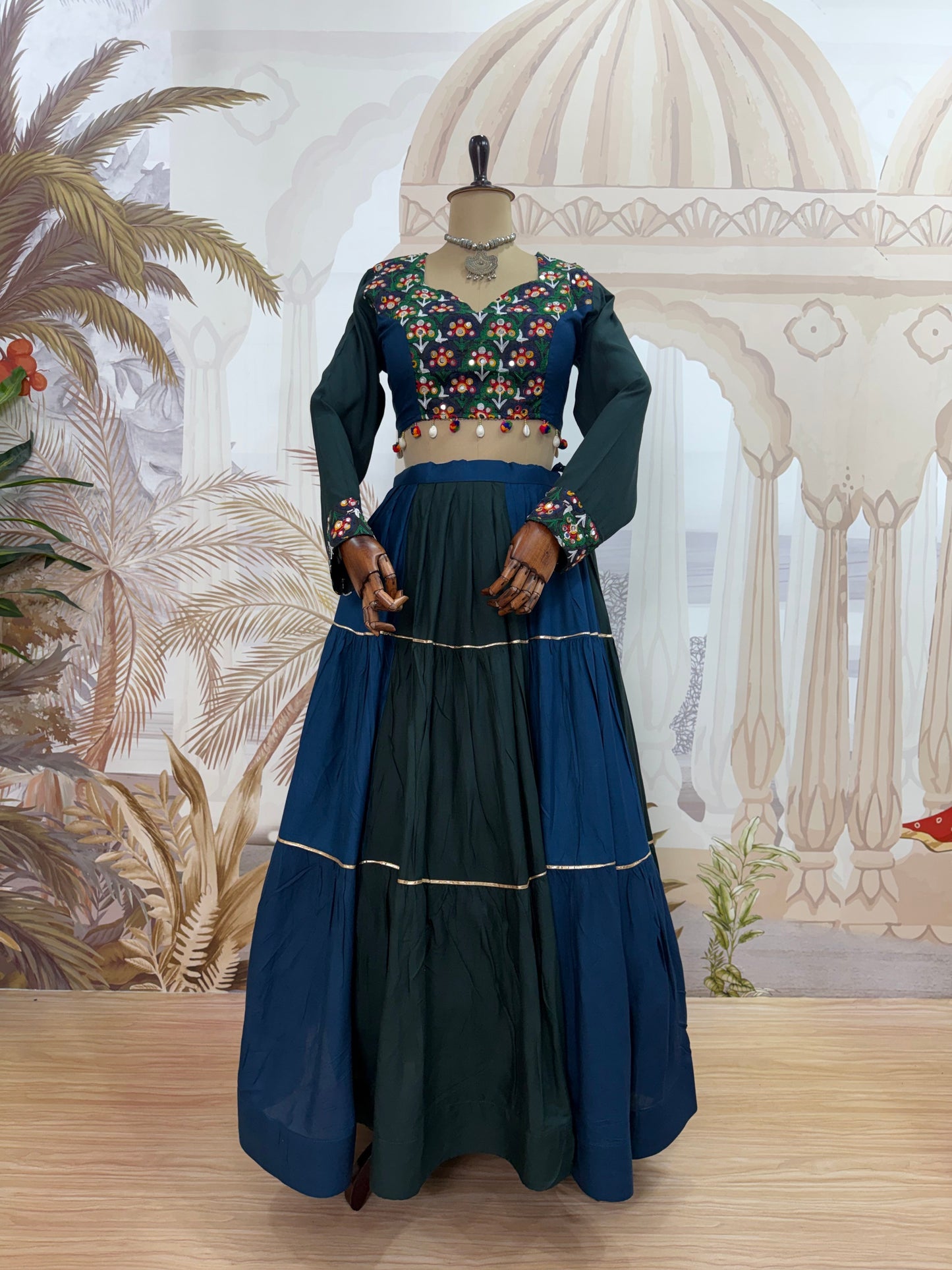 Midnight Noir Embroidered Lehenga Set