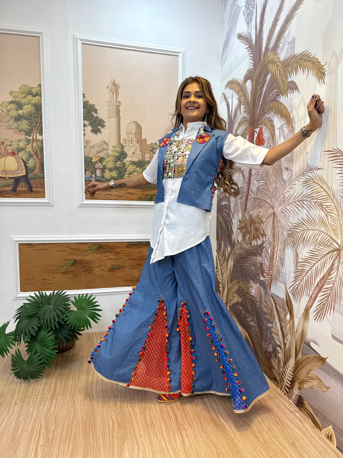 Denim Royale Indo-Western Set