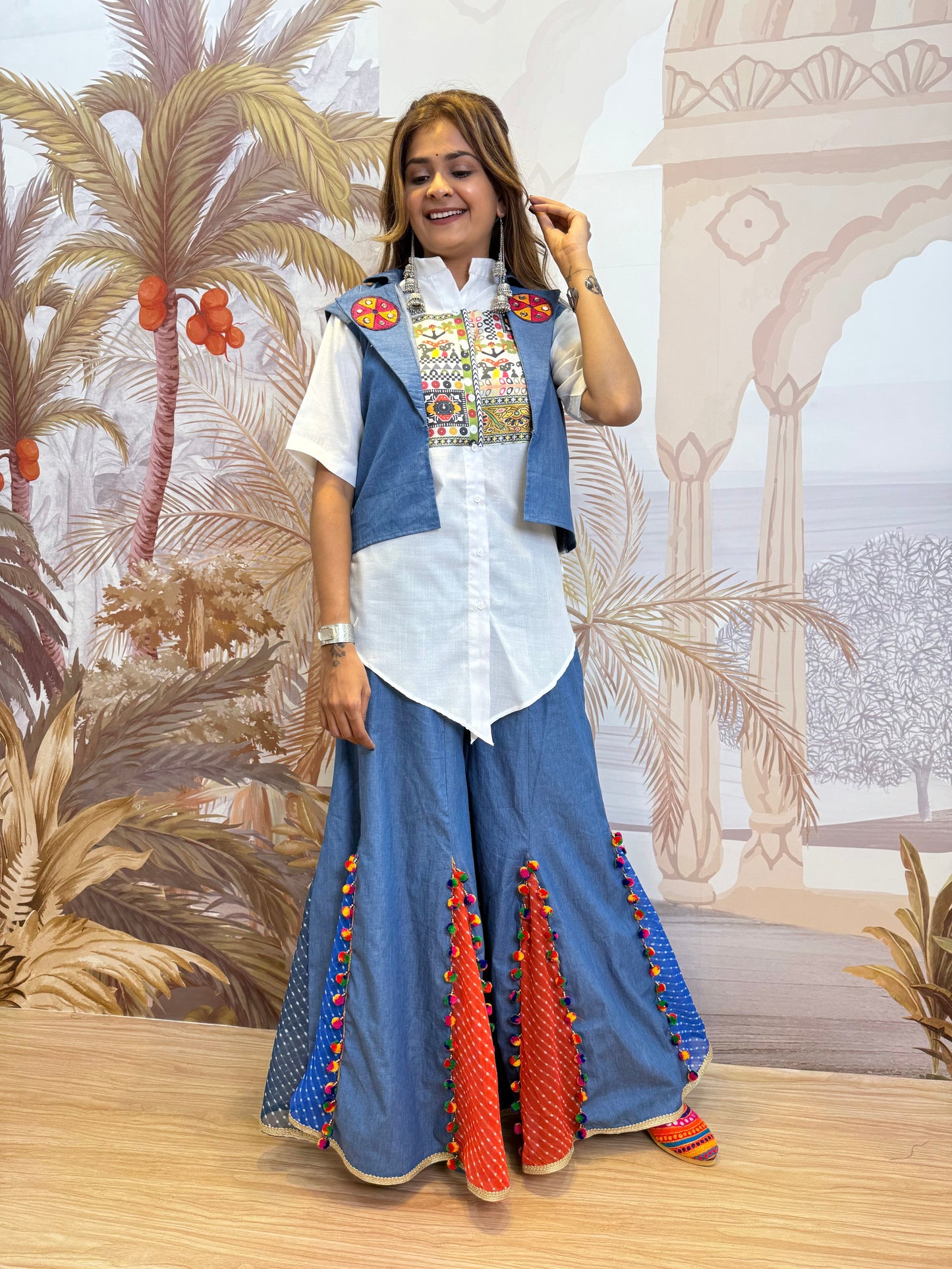 Denim Royale Indo-Western Set