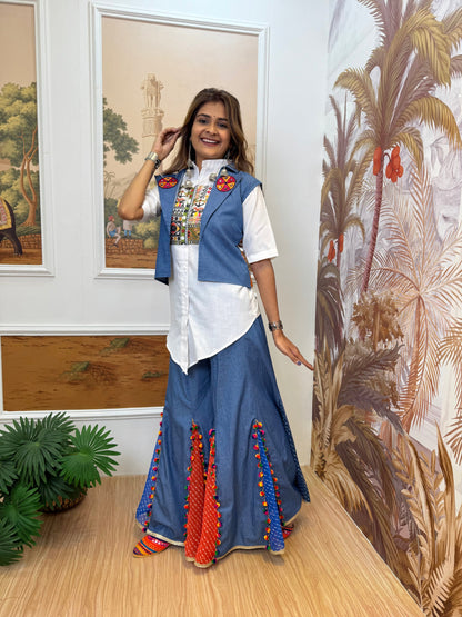 Denim Royale Indo-Western Set