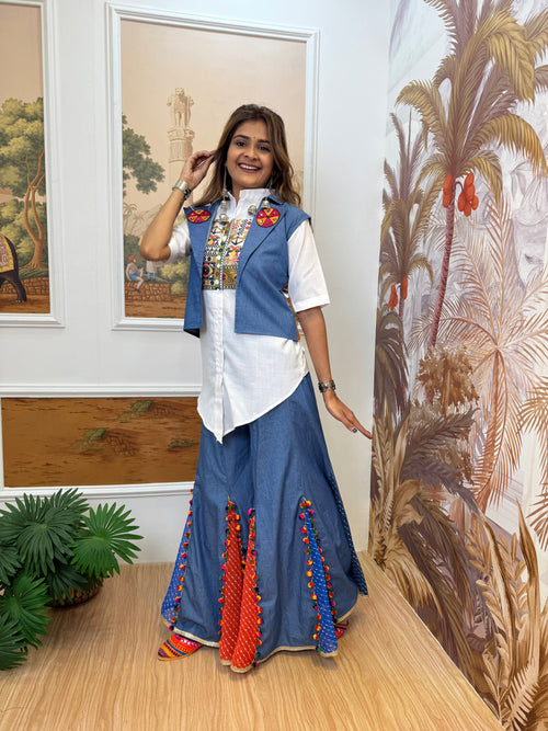 Denim Royale Indo-Western Set