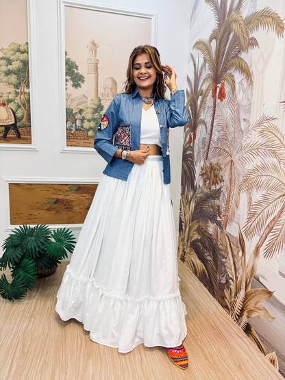 Indigo Denim Ivory Koti Set