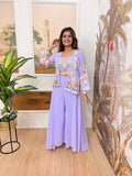 Lavender Bloom Royale Embroidered Indo-Western