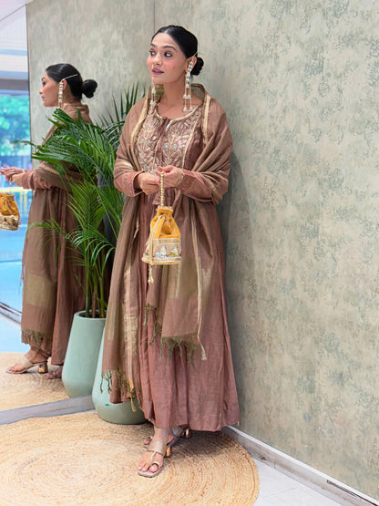 Mul Chanderi Suit Set