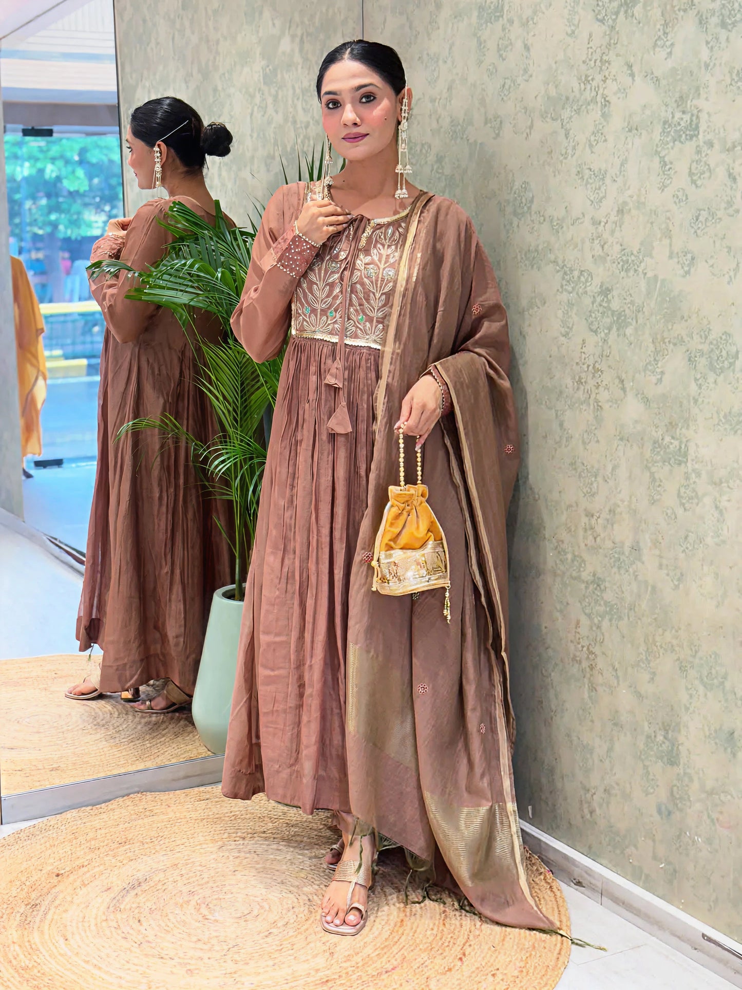 Mul Chanderi Suit Set