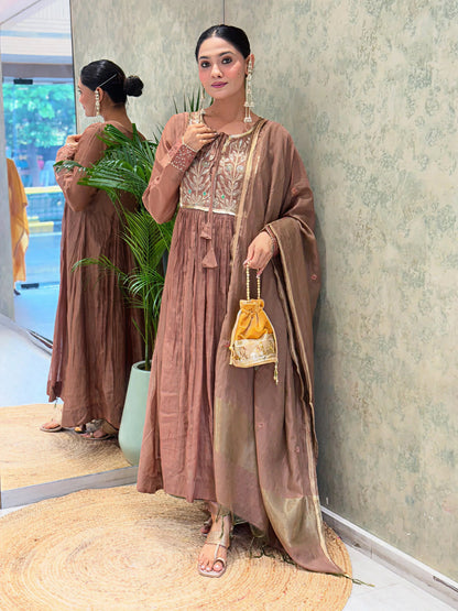 Mul Chanderi Suit Set