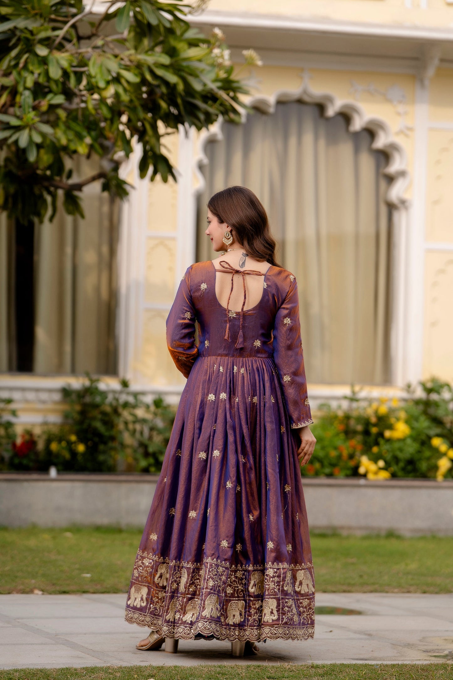 Purple Amethyst Royale Anarkali Gown Set