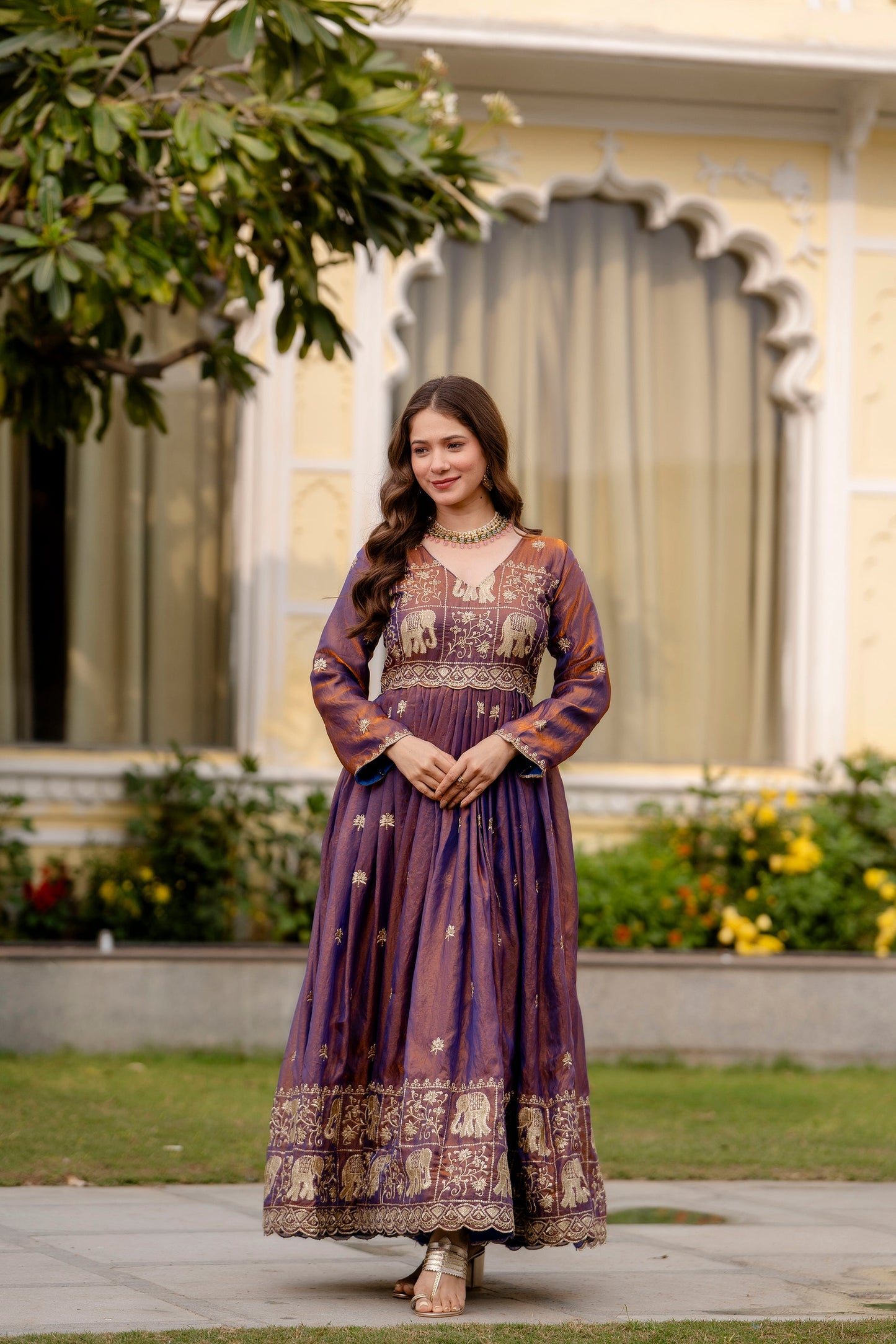 Purple Amethyst Royale Anarkali Gown Set