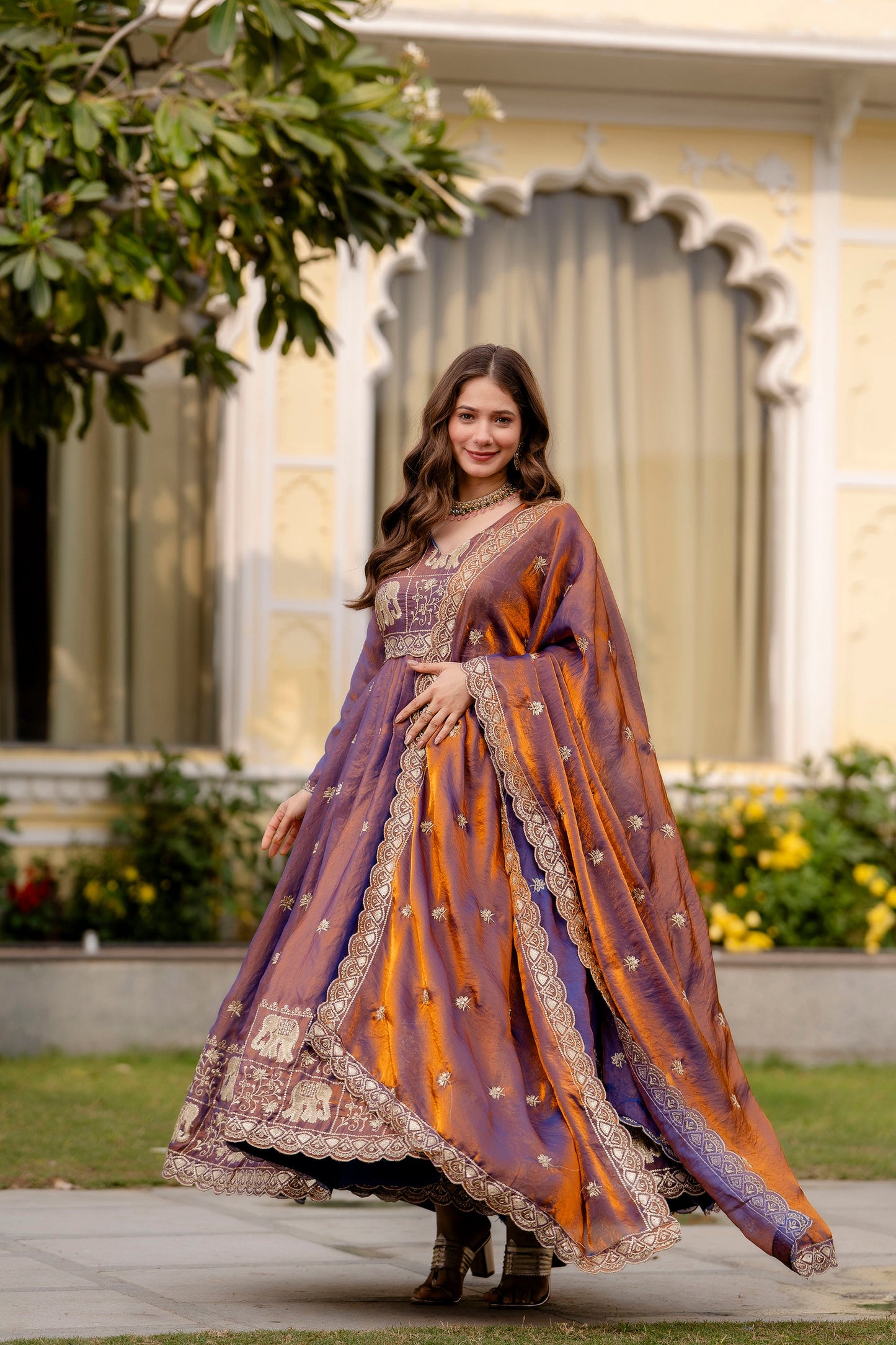 Purple Amethyst Royale Anarkali Gown Set